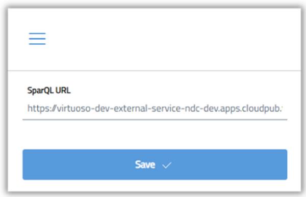 Immagine descrittiva di finalizzazione della configurazione dell’endpoint SparQL.