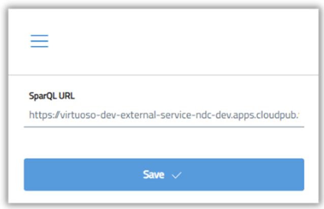 Immagine descrittiva di finalizzazione della configurazione dell’endpoint SparQL.