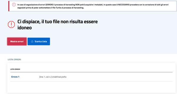Immagine descrittiva di esempio di errore di validazione
