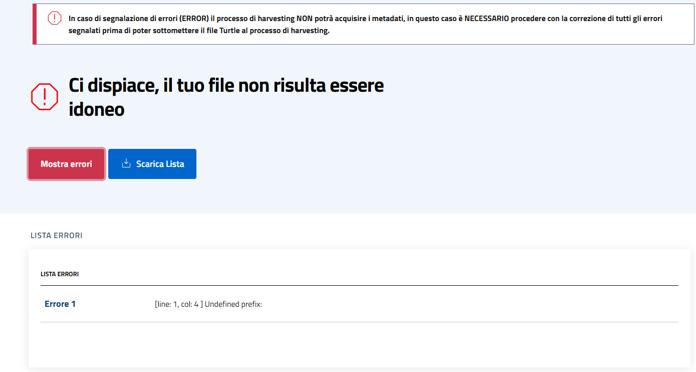 Immagine descrittiva di esempio di errore di validazione